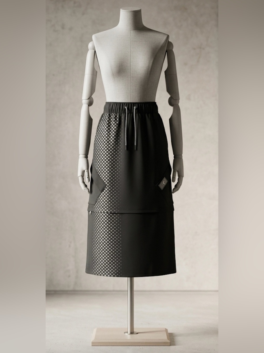 Nike Jordan Convertible Utility Skirt Black Honeycomb Womens  M  HQ6066-010 NWT